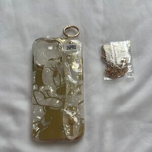 Gold Disney Minnie Mouse iPhone 16 pro case